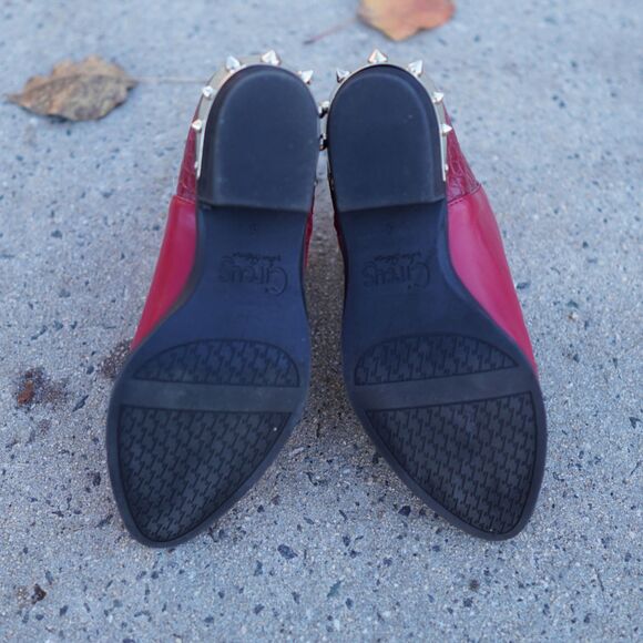 Circus Sam Edelman Studded Red Ankle Bootie Women's 5 Croc Faux Leather - Picture 10 of 10